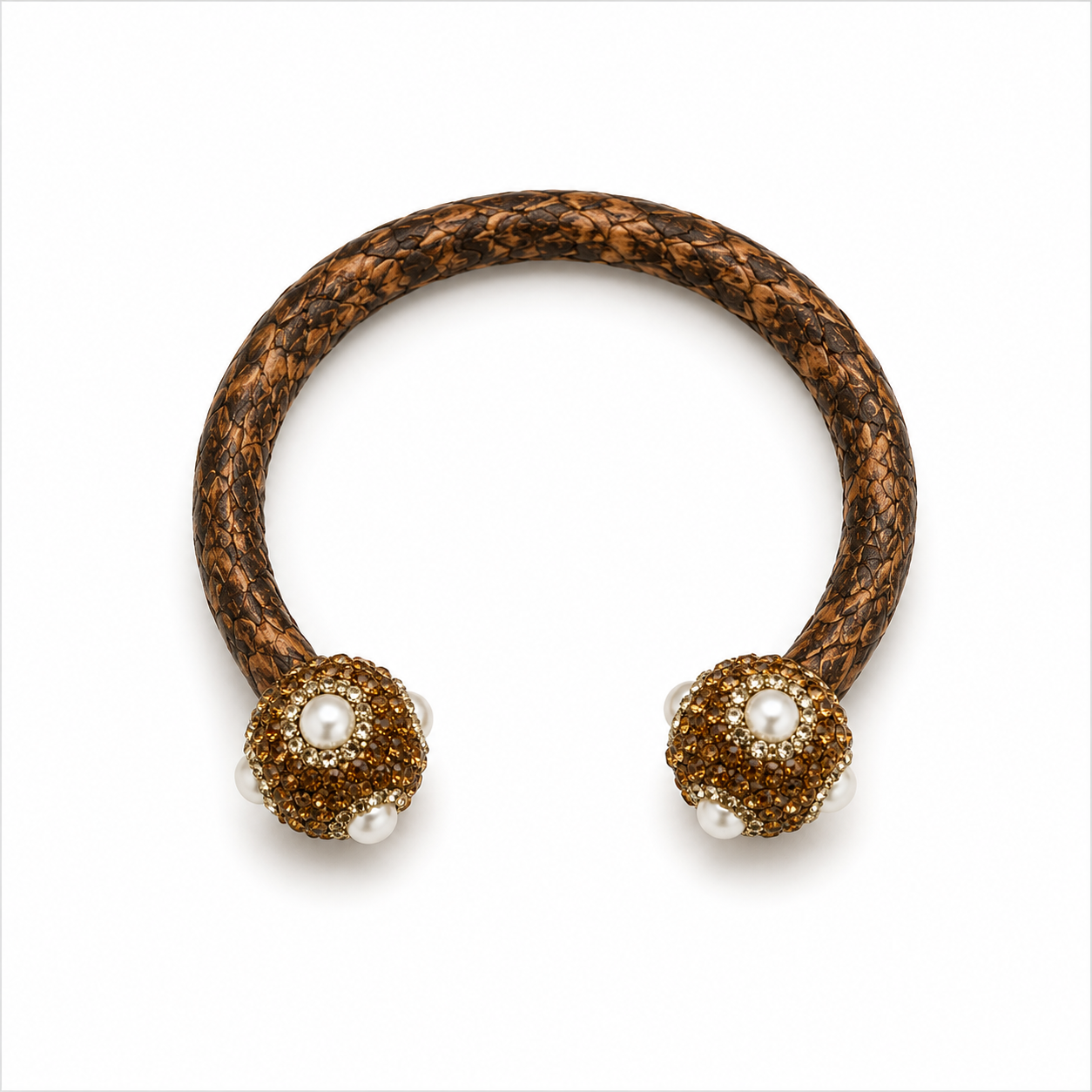 107 Snake Skin Cuff, Tan