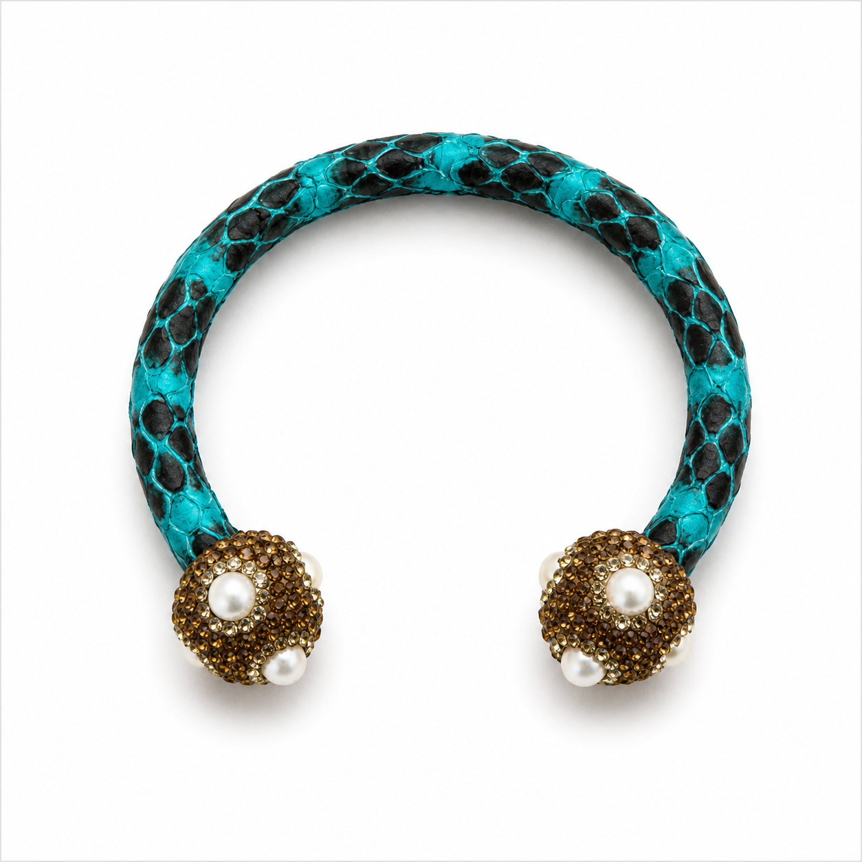 107 Snake Skin Cuff, Turquoise
