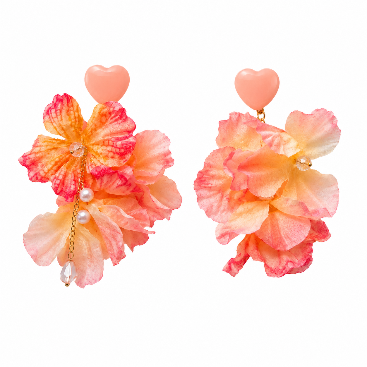 PEACHY Romantic Flower Petal Earrings