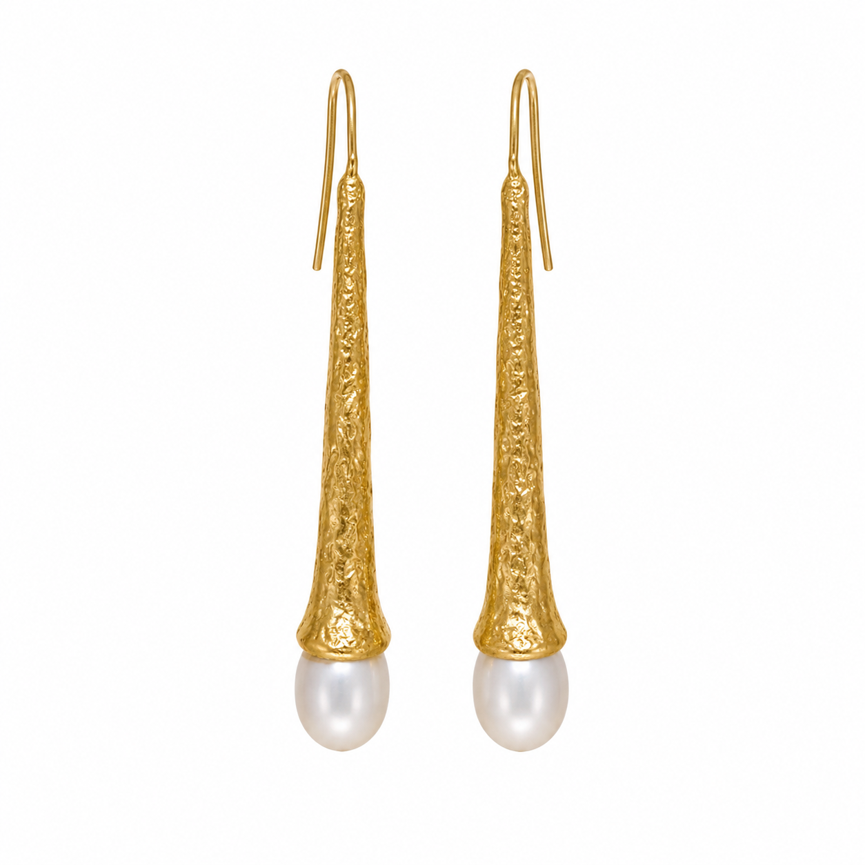100 Gold Drops with Pearl Ends