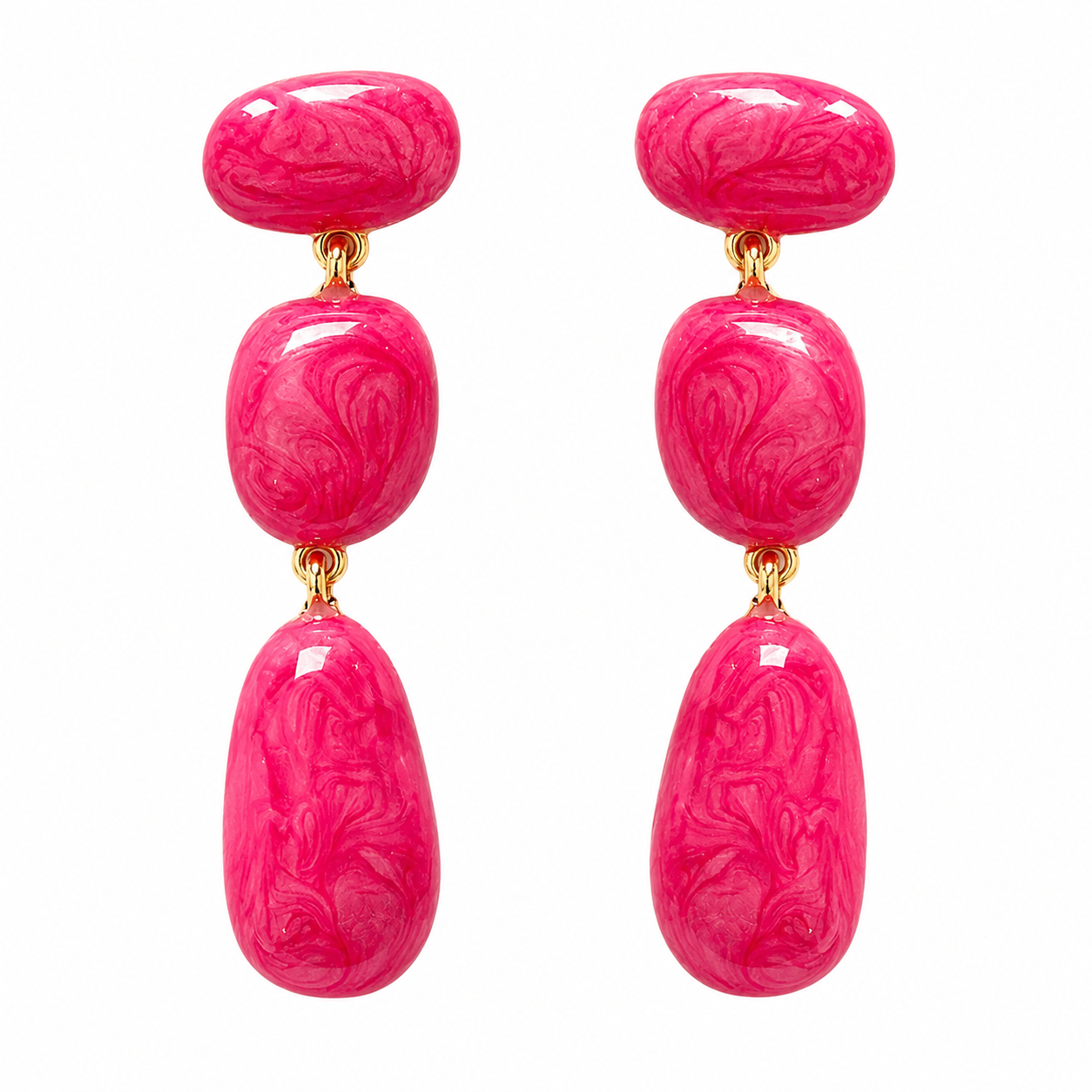 BARBIE Neon Pink Drop Statement Earrings