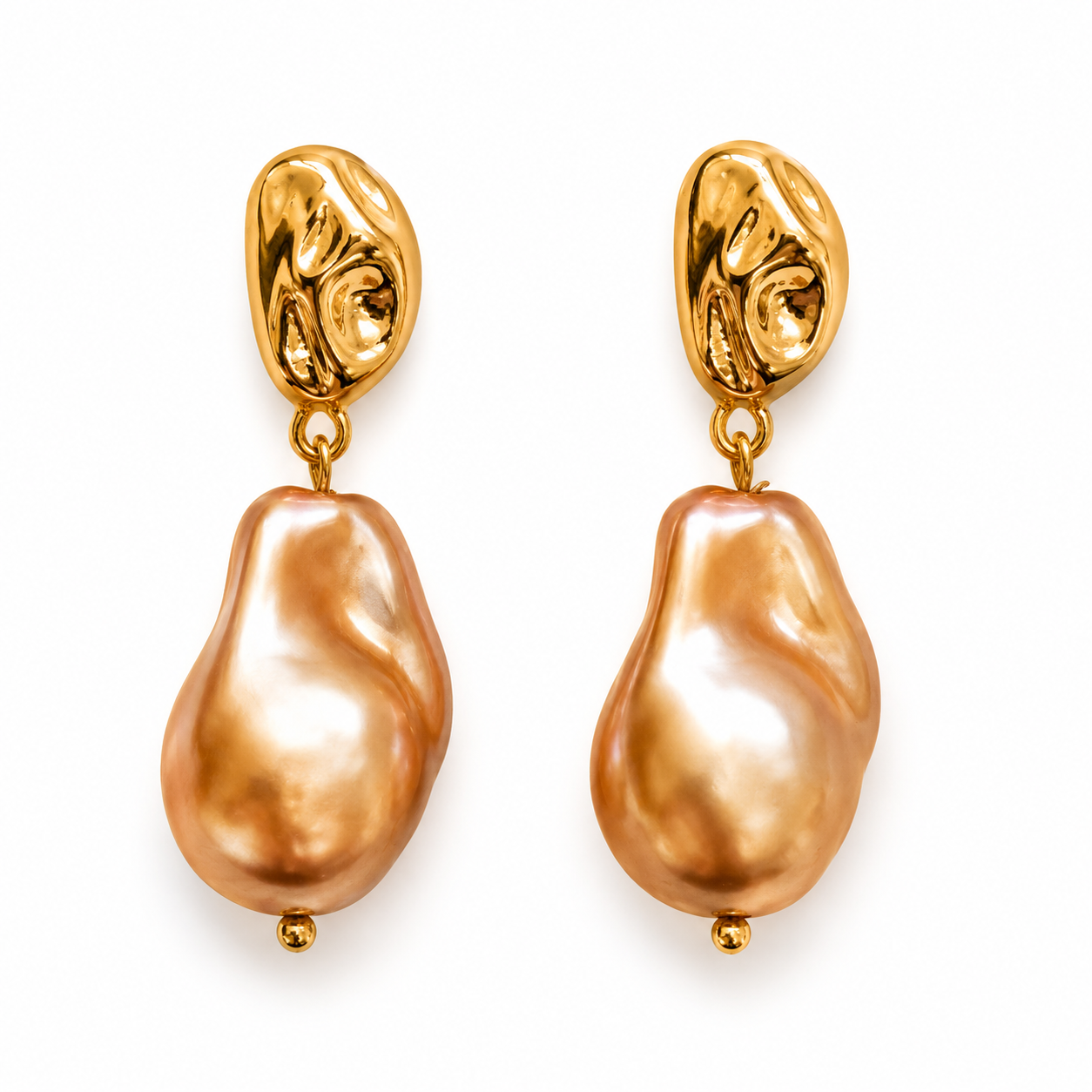 MAREE Champagne Pearl Earrings