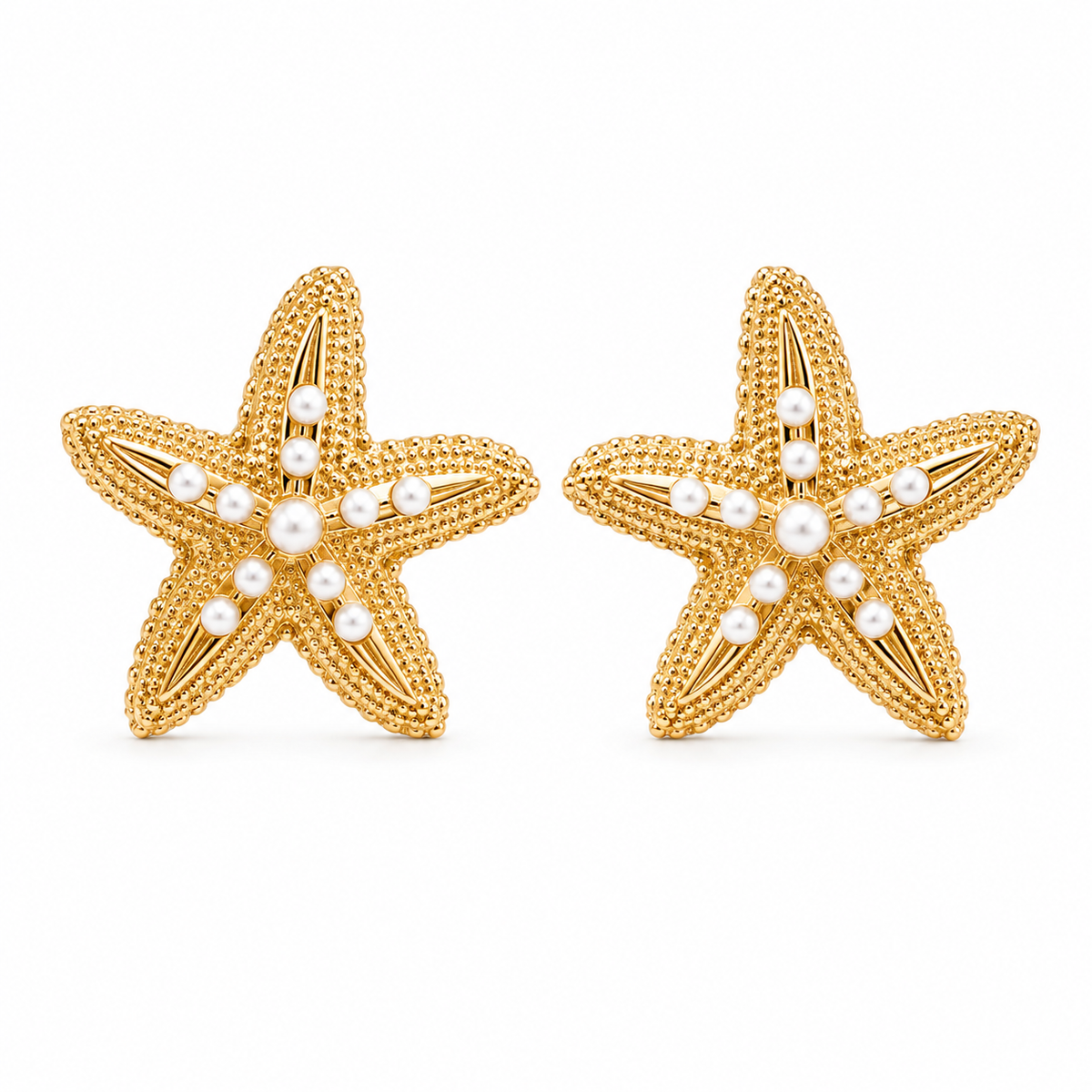 STARFISH Stud Earrings with Pearl Details *Early-Sept*