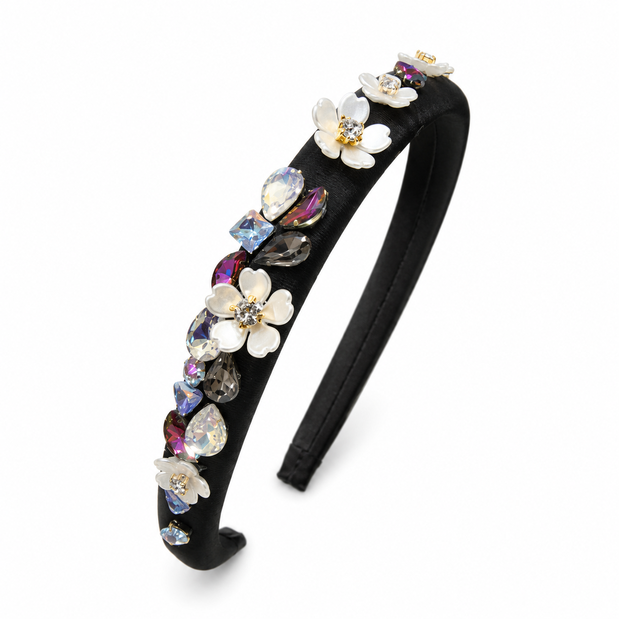 Cecilia Thin Statement Headband, Black