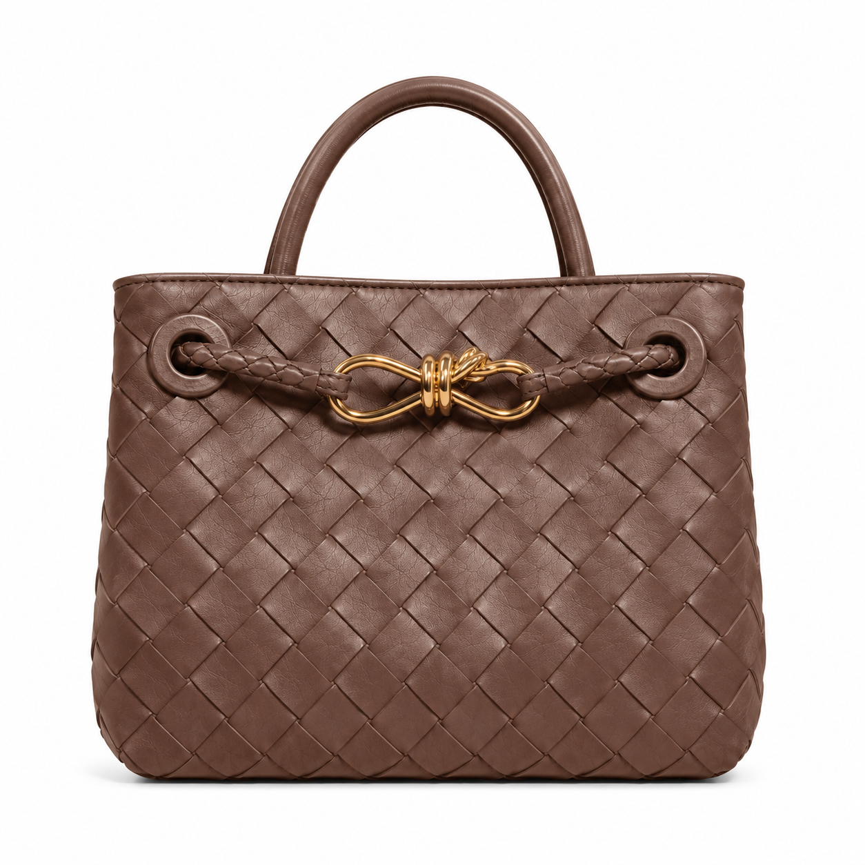 DEMI Mini Weave Bag, Chocolate