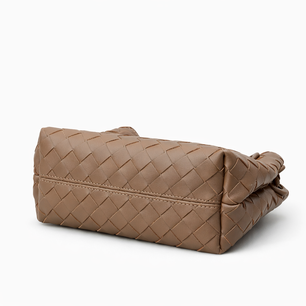 DEMI Mini Weave Bag, Mocha