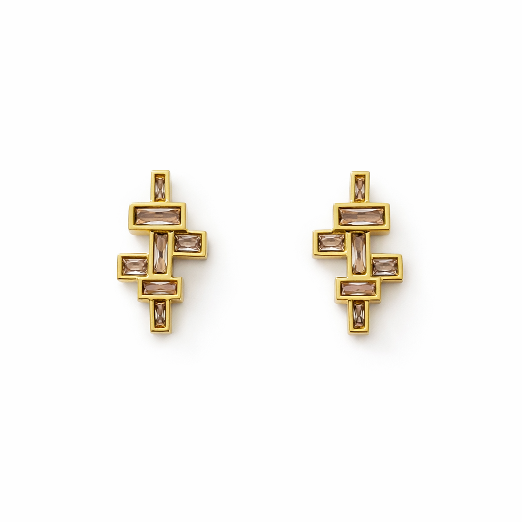 Kerry Pink Crystal Studs