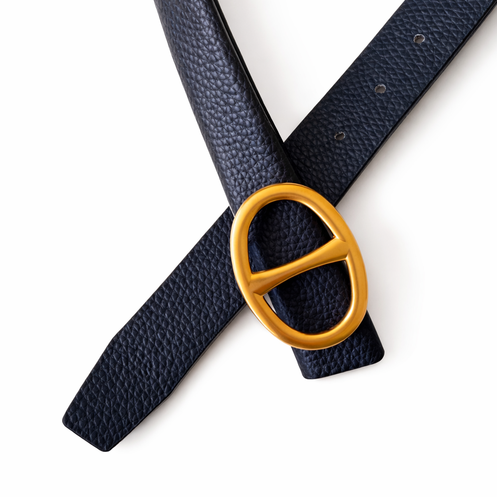 JULES Black / Tan Leather Belt *EARLY-JULY*