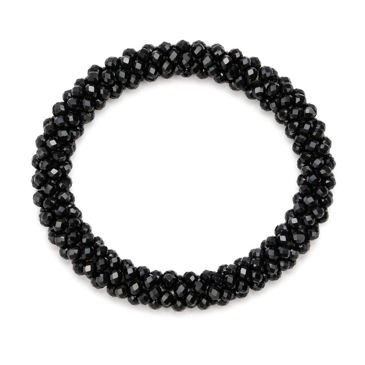 Marg Beaded Stretch Bracelet, Black
