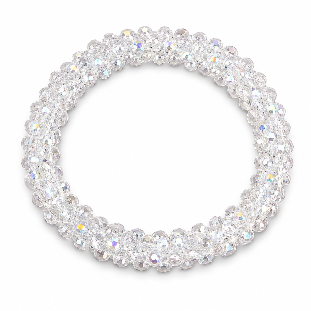 Marg Beaded Stretch Bracelet, Clear