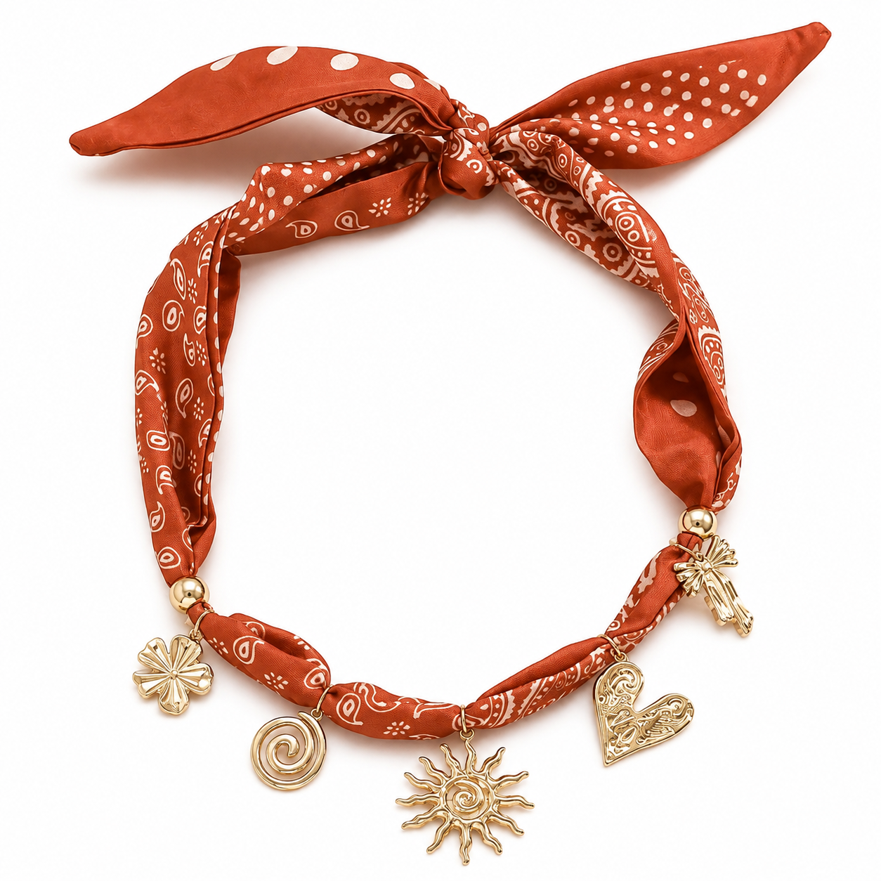 VACAY Scarf Necklace, Sun