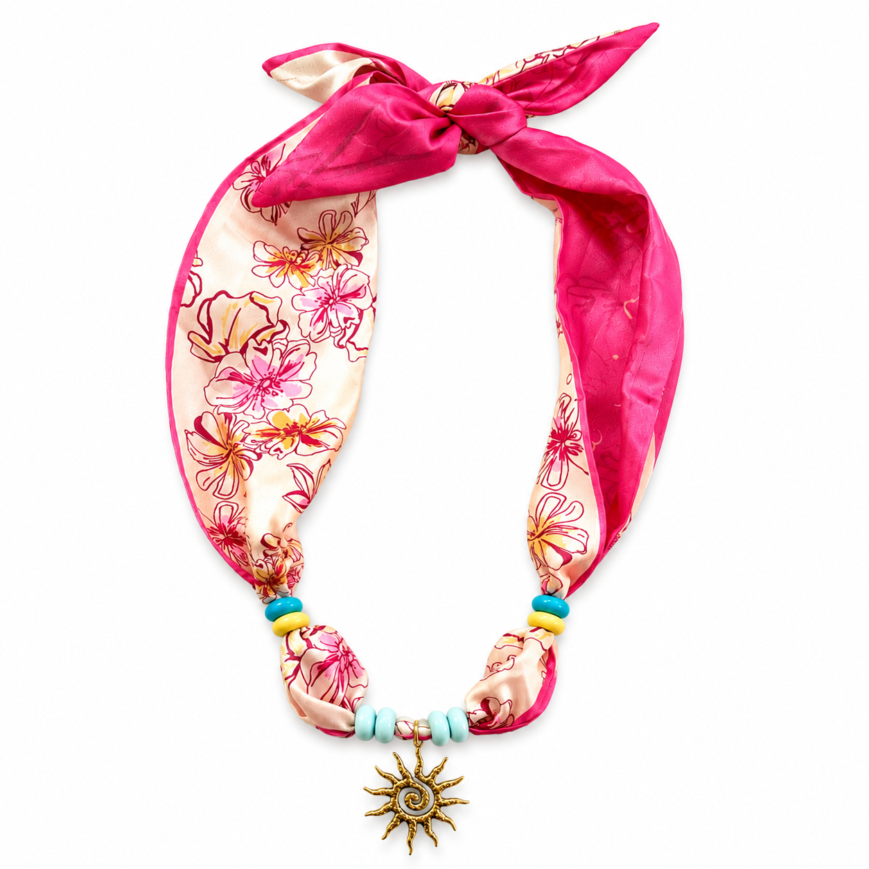 VACAY Scarf Necklace, Pink