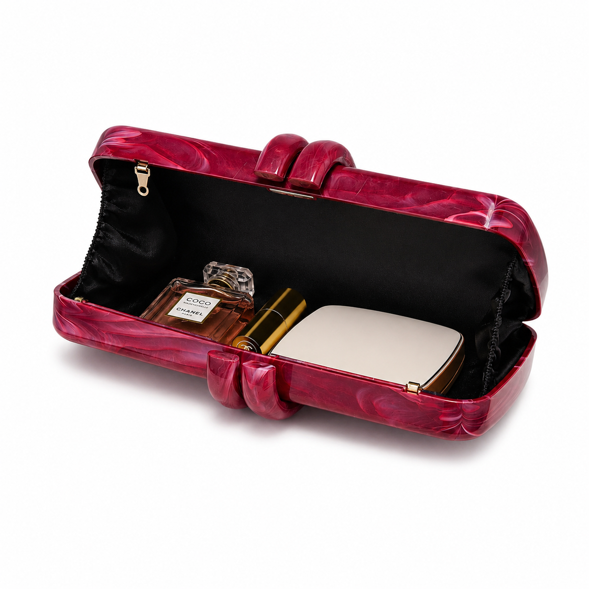 Assorted Acrylic Clutch, Wine