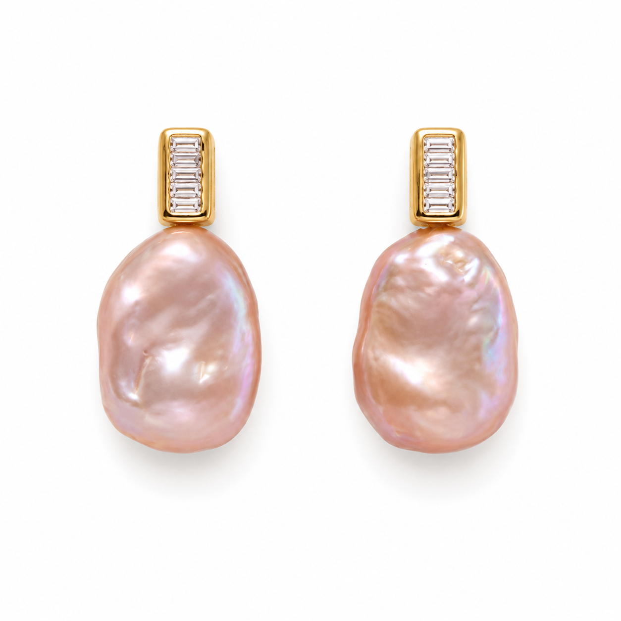 055 Pink Pearl Studs