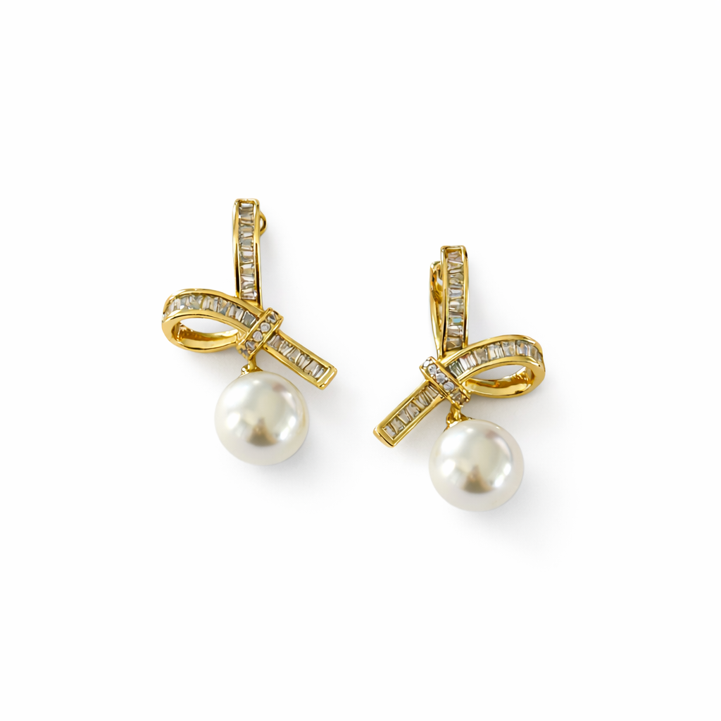 085 Gold Bow Drops