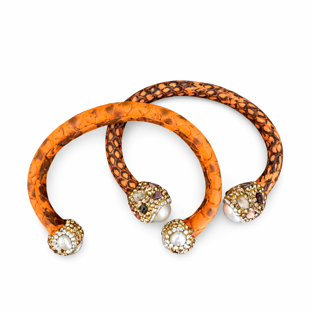 107 Assorted Snake Skin Cuff