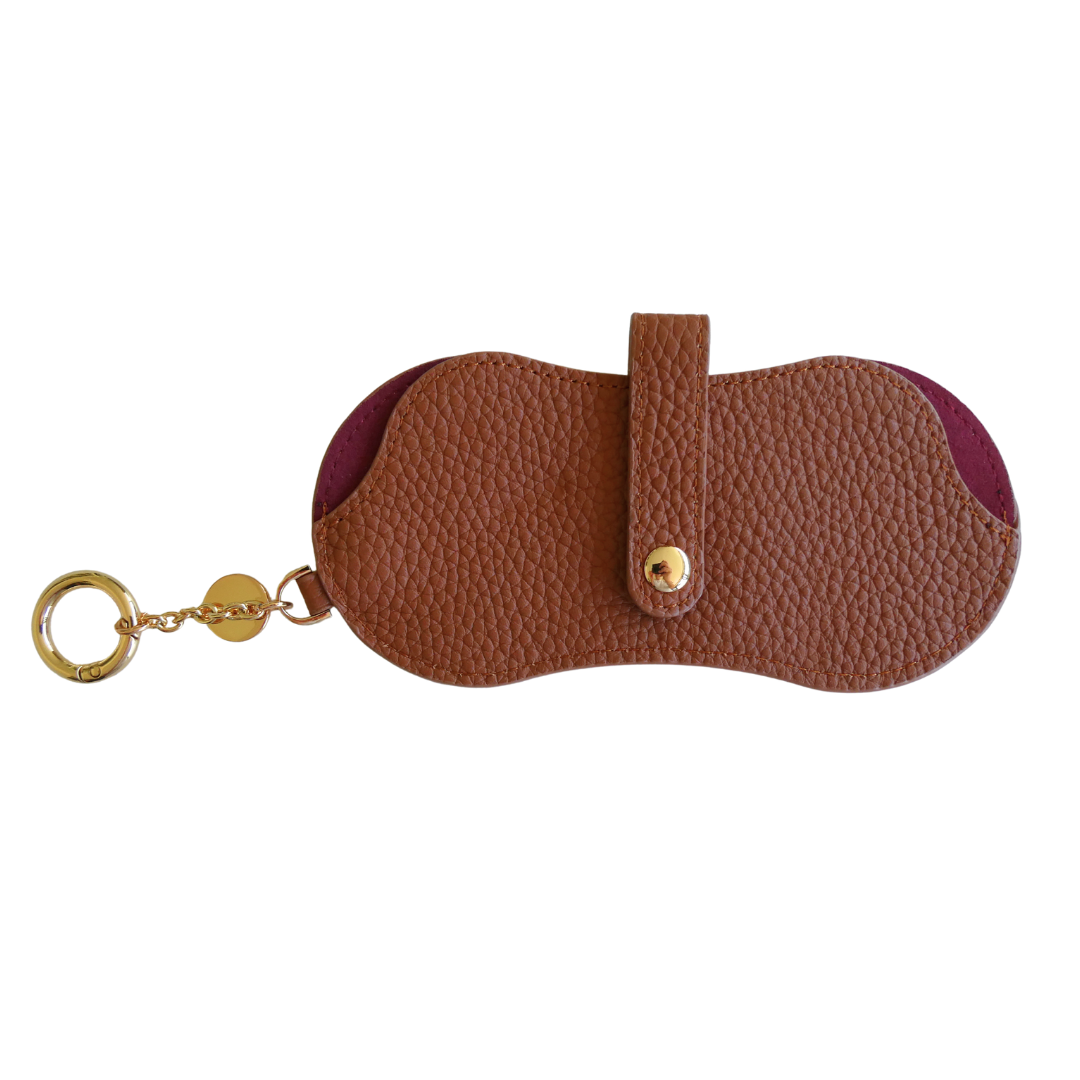 Kris Leather Glasses Case, Tan