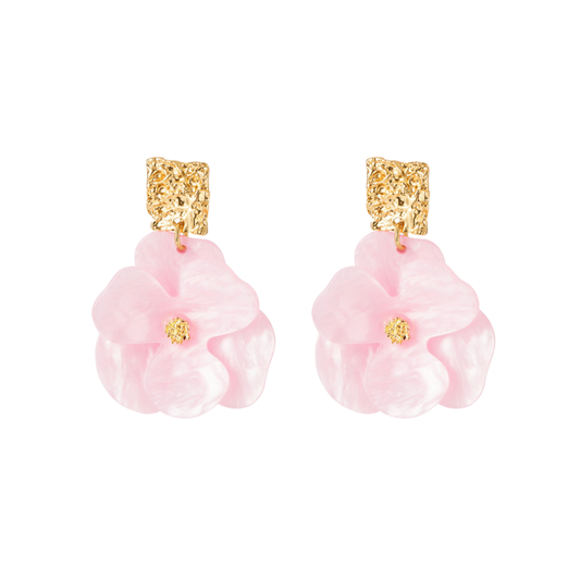 Moira Pink Magnolia Statement Earrings