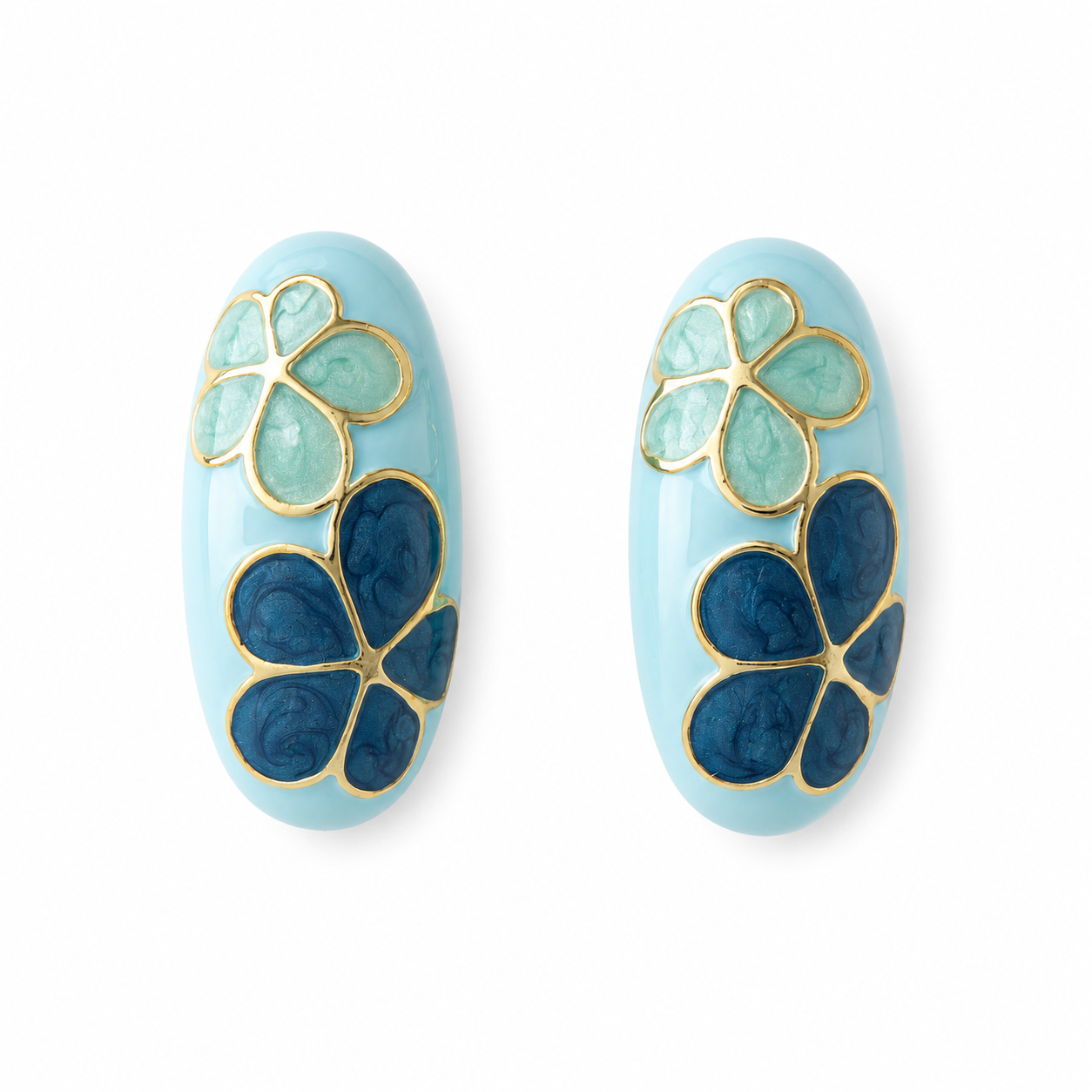 MILLIE Hand Painted Enamel Floral Earring