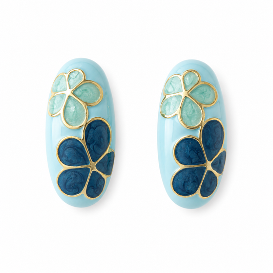 MILLIE Hand Painted Enamel Floral Earring