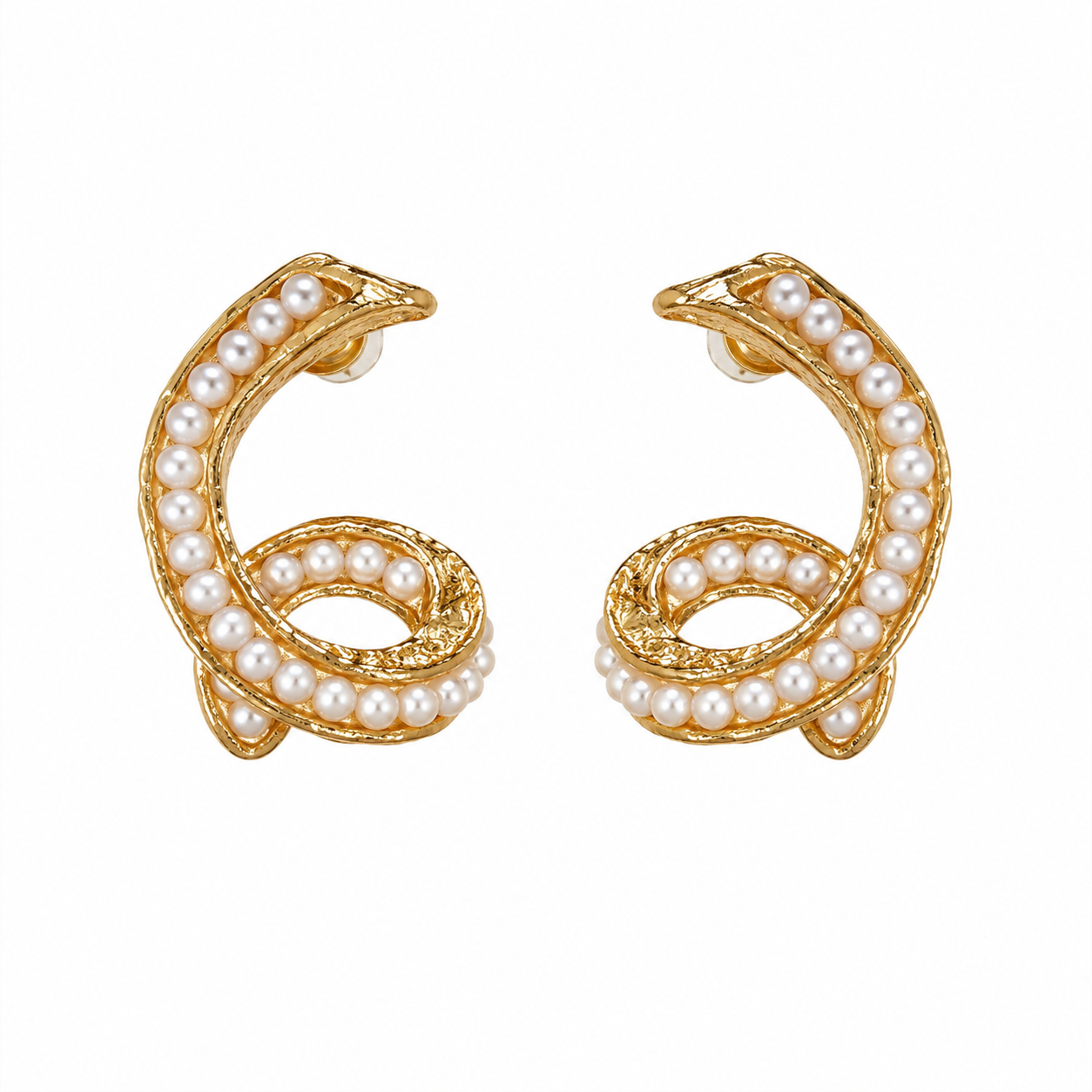 099 Pearl Swirl Earrings