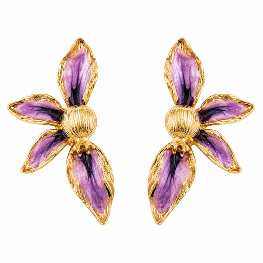 Abbey Flower Statement Earrings