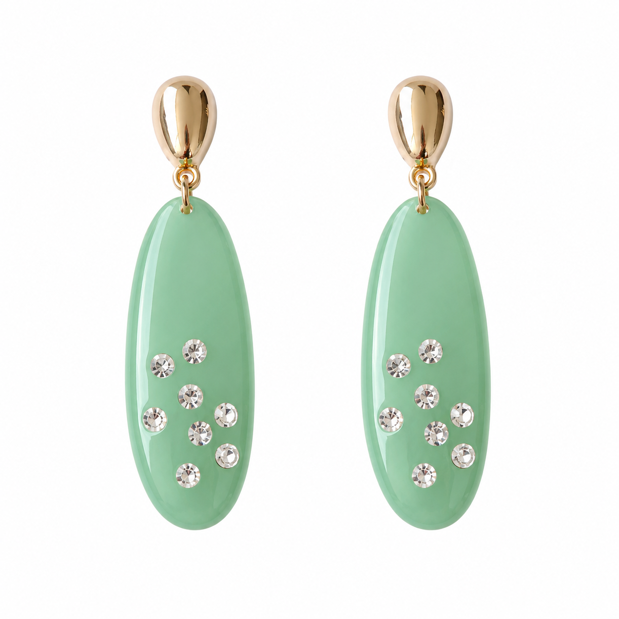 MARIGOLD Turquoise Resin Statement Earrings