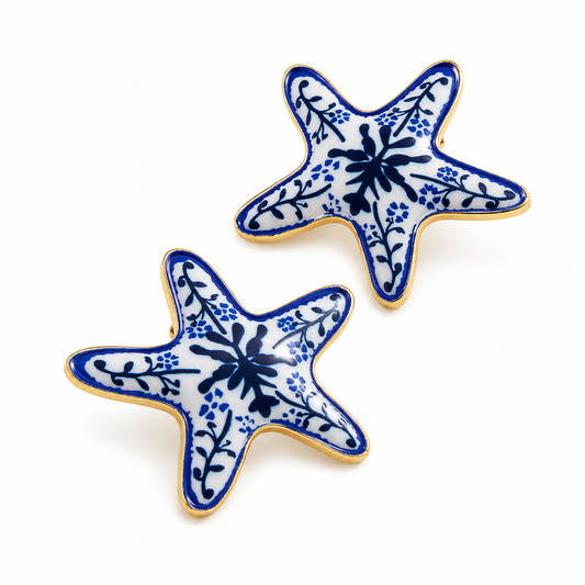STARFISH Stud Earrings, Blue