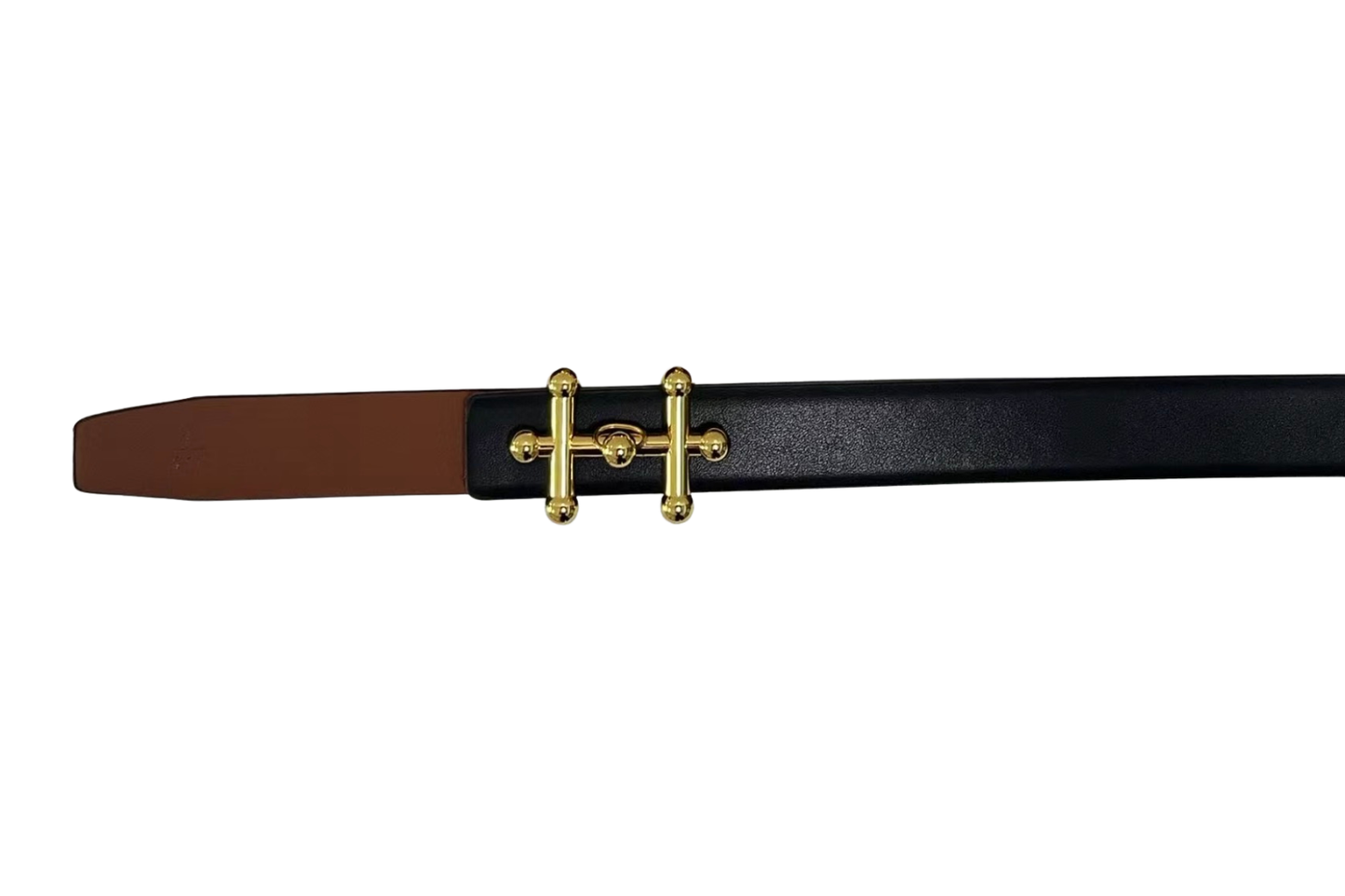 ANDI Smooth Leather Belt Black/Tan