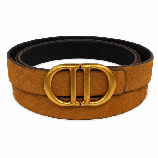 ARIZONA Suede Belt in Tan / Black *EARLY-JULY*