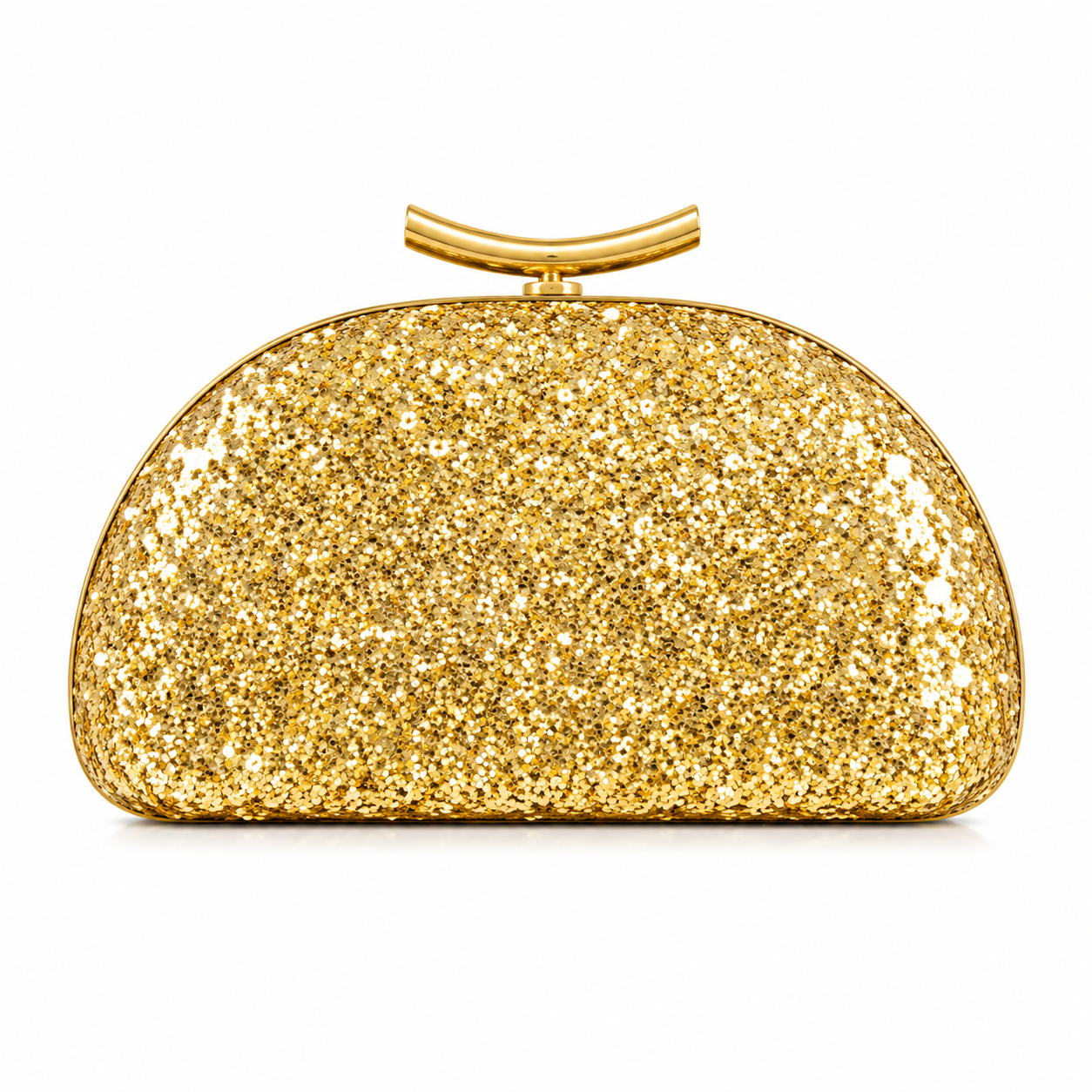 Assorted Acrylic Clutch, Gold Glitter