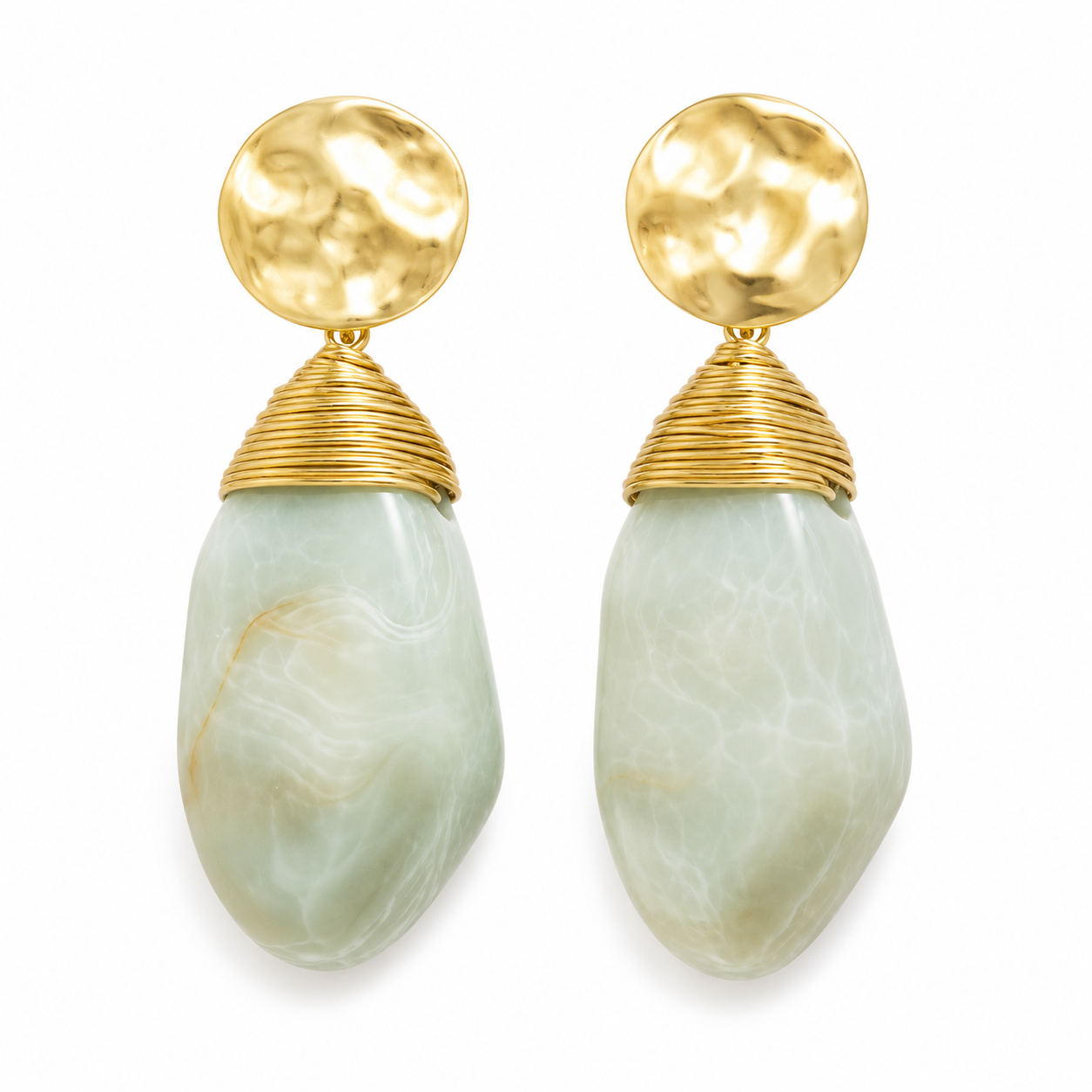BILLIE Resin Statement Earrings, Mint *Early-Sept*