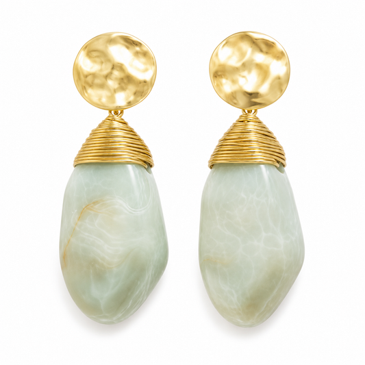 BILLIE Resin Statement Earrings, Mint *Early-Sept*