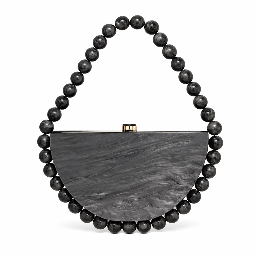 Assorted Acrylic Clutch, Black Top Handle