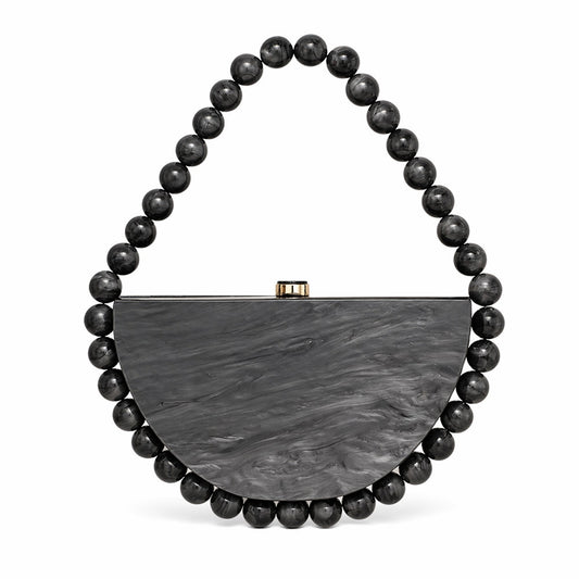 Assorted Acrylic Clutch, Black Top Handle