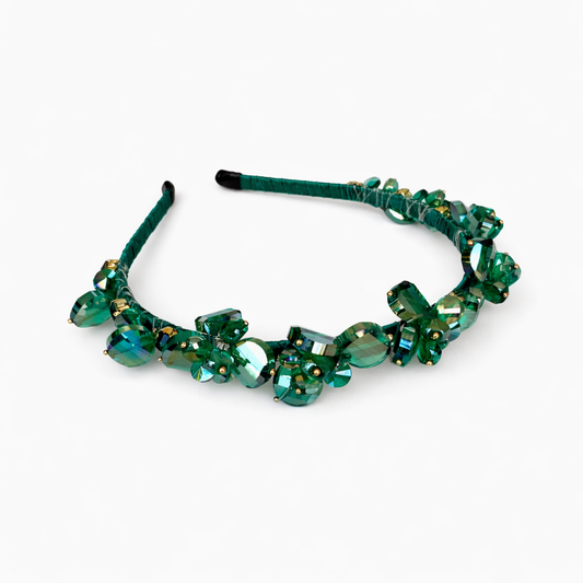 Cindy Lou Thin Statement Headband, Green