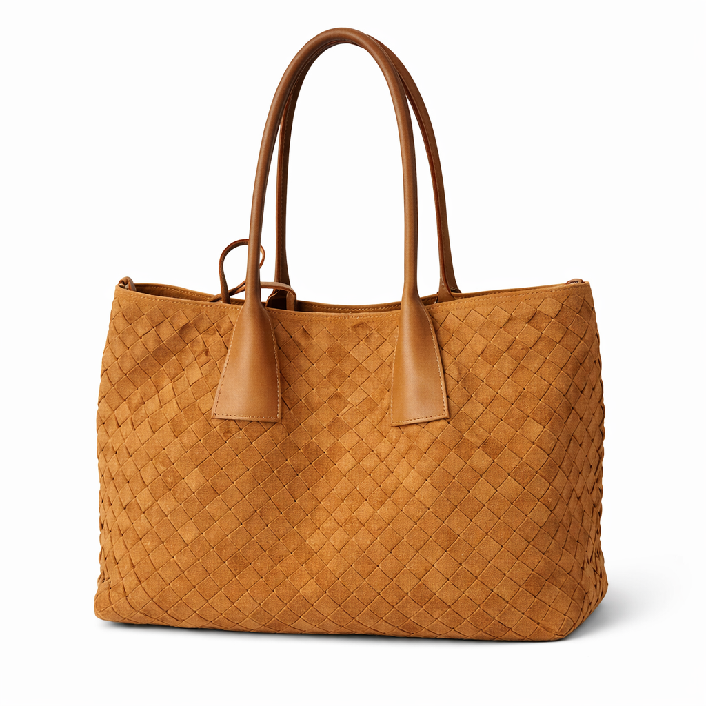 DALLAS, Caramel Suede Tote Bag