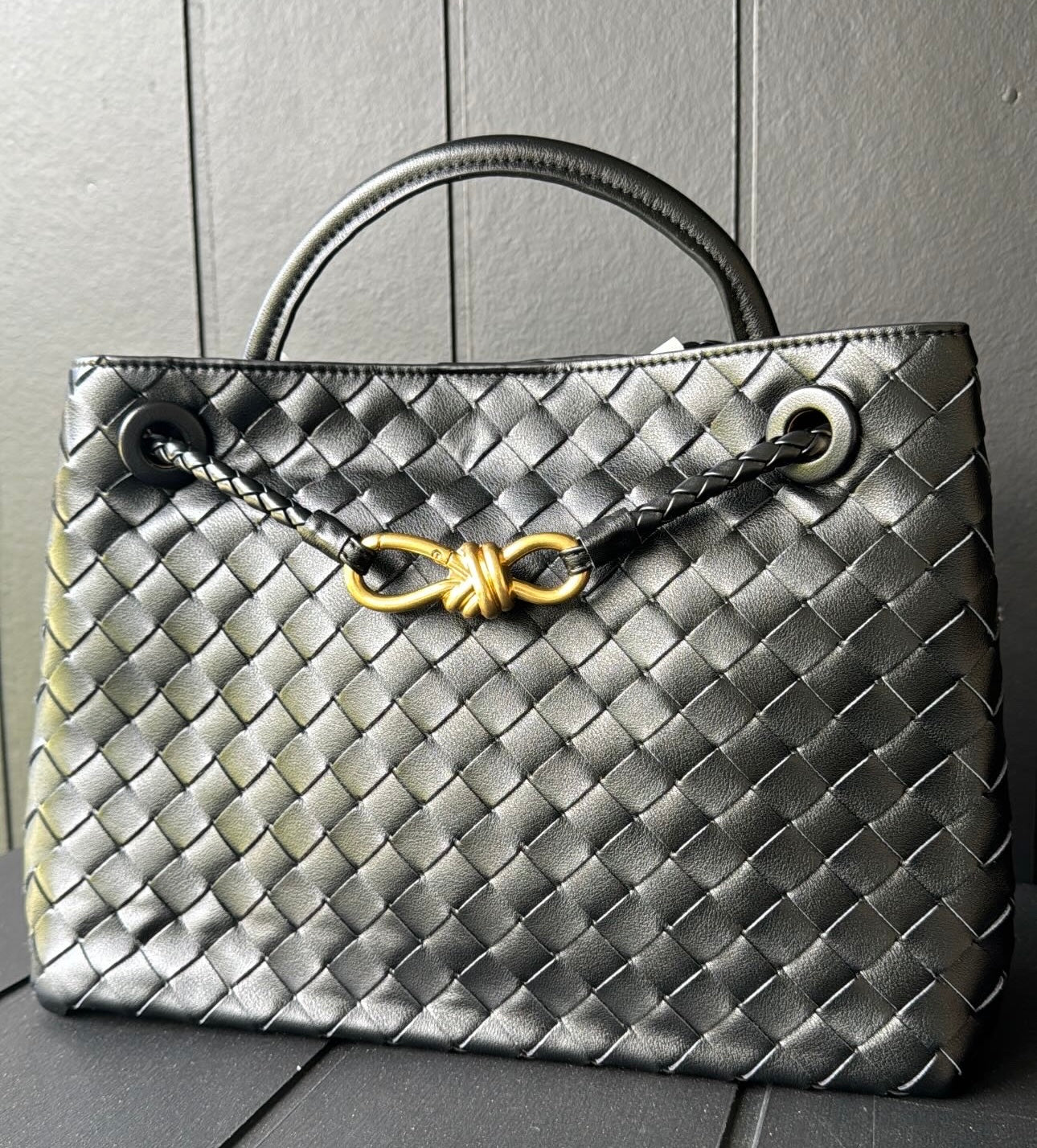 PL (Small), Black Leather *Gold Hardware* *MID-JUNE*