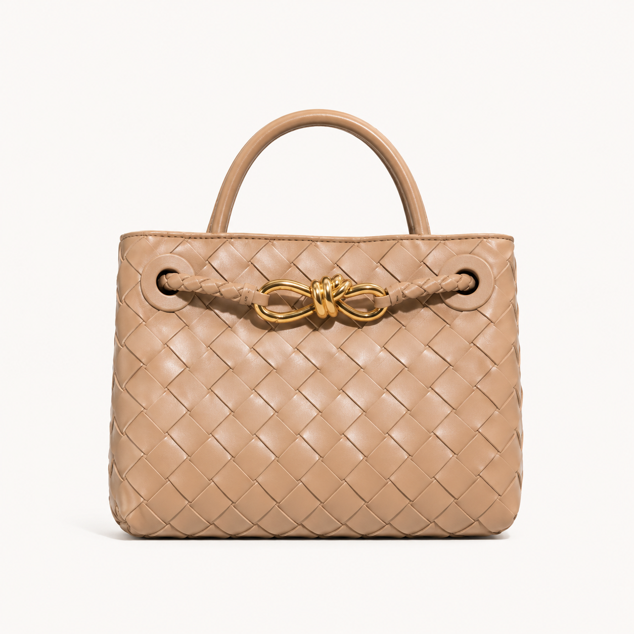 DEMI Mini Weave Bag, Latte