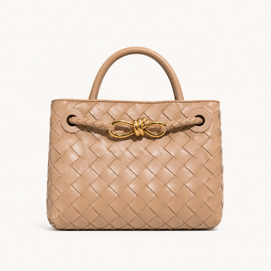 DEMI Mini Weave Bag, Latte