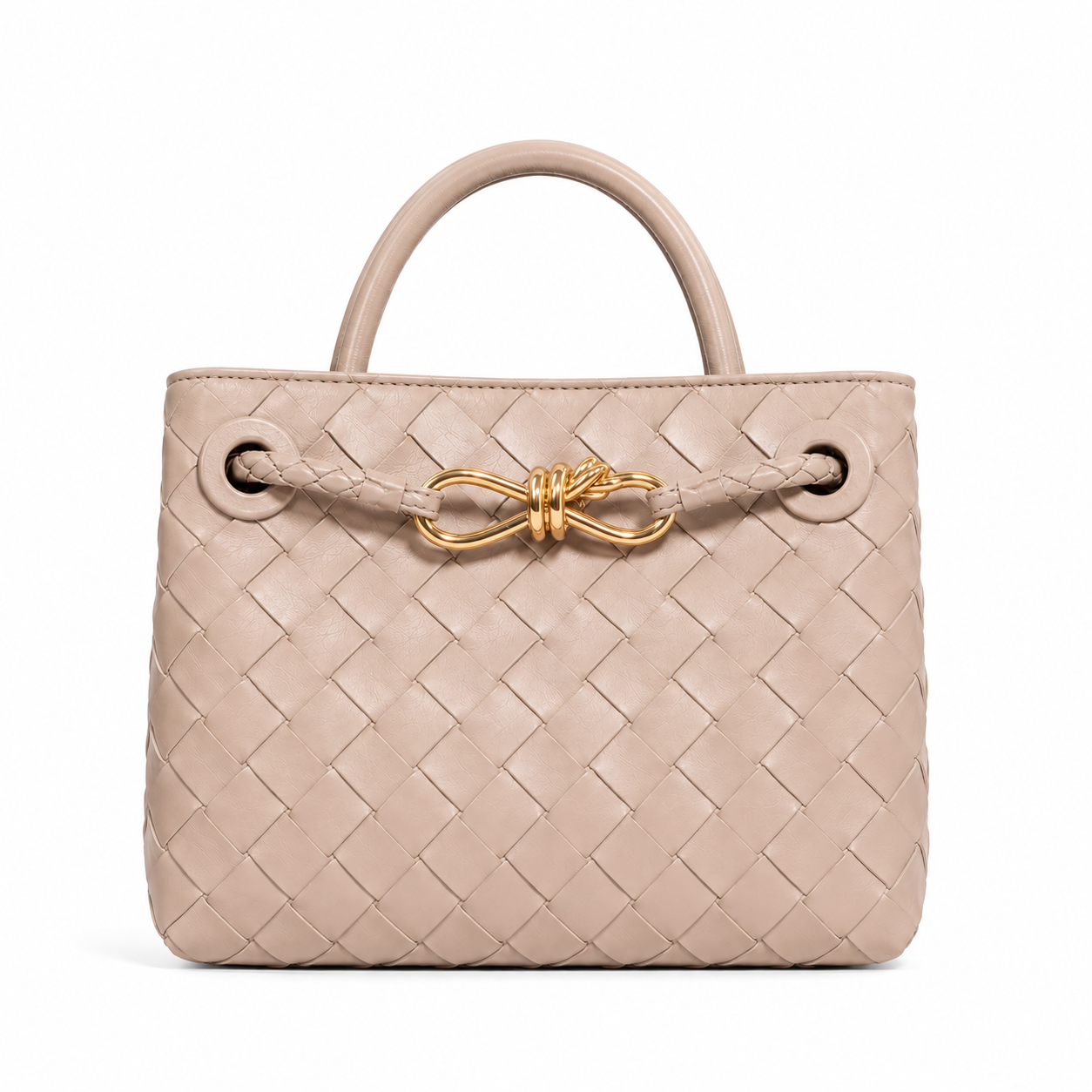 DEMI Mini Weave Bag, Latte