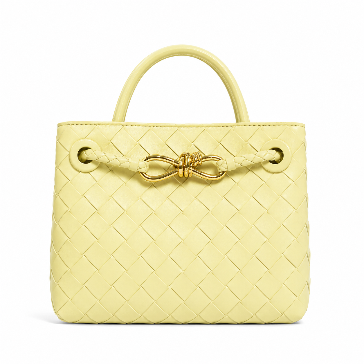 DEMI Mini Weave Bag, Lemon