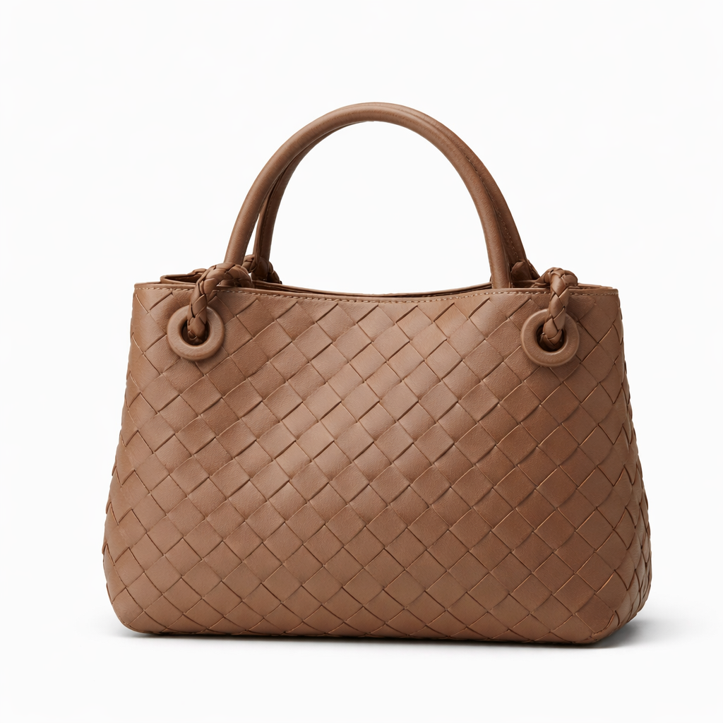 DEMI Mini Weave Bag, Mocha
