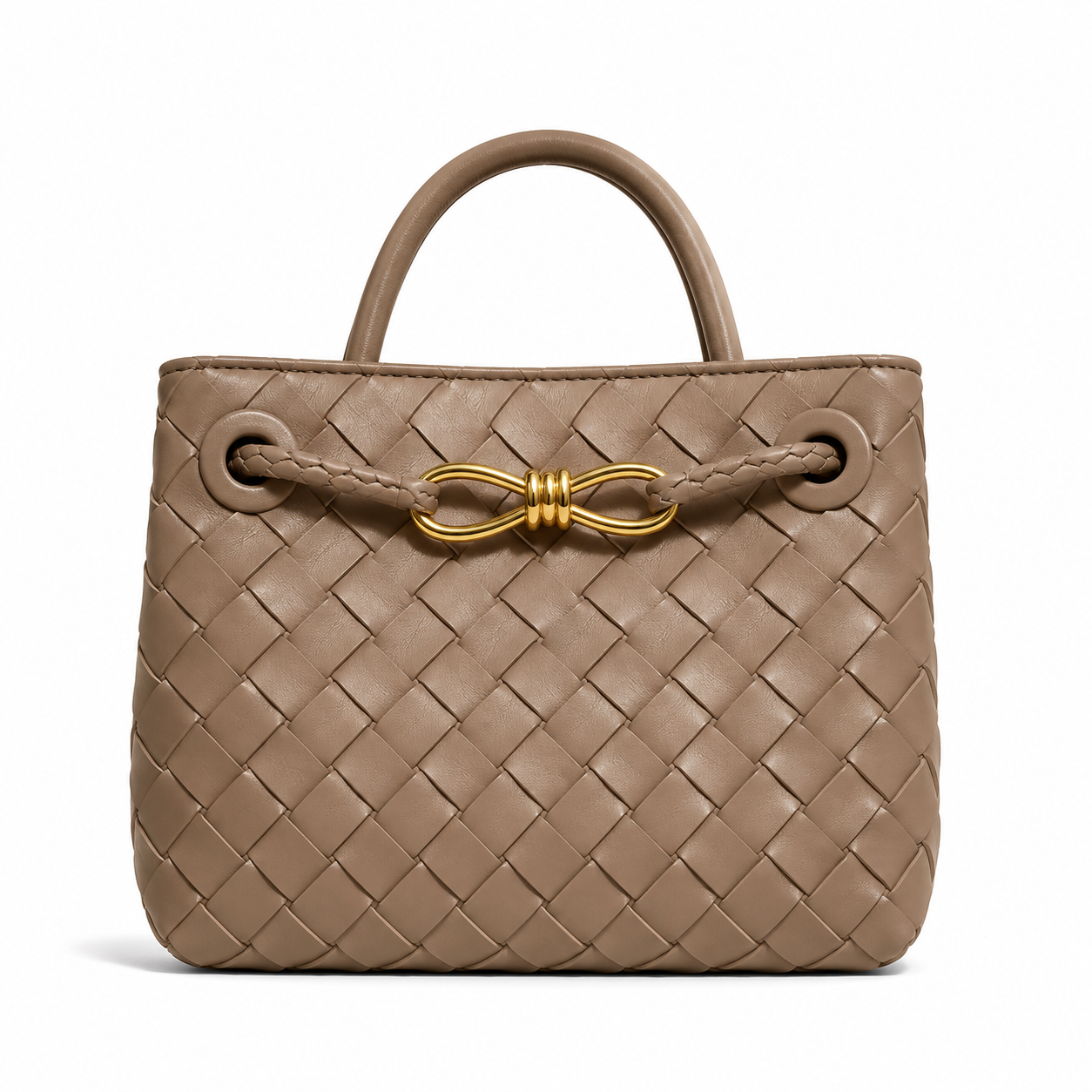DEMI Mini Weave Bag, Mocha