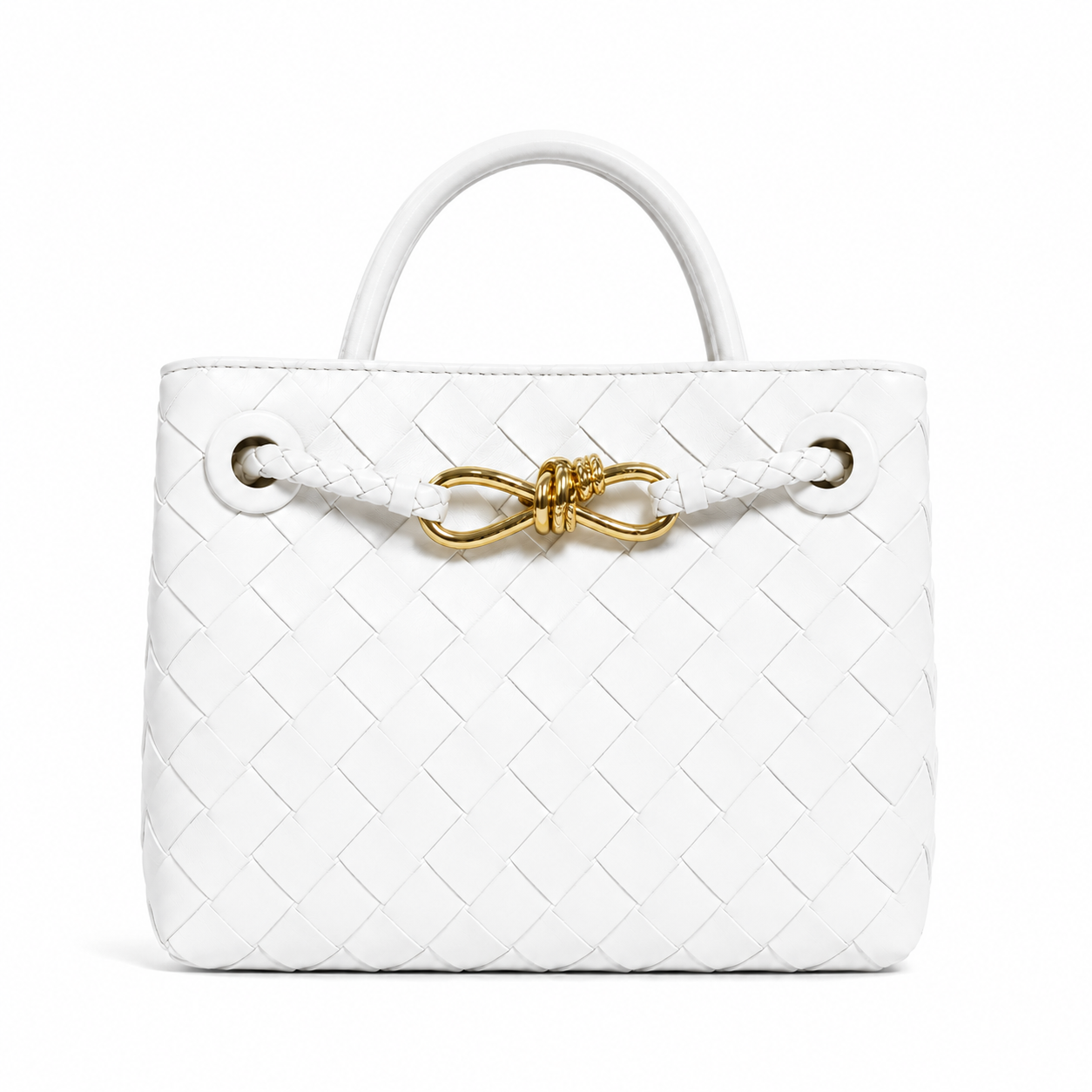 DEMI Mini Weave Bag, White