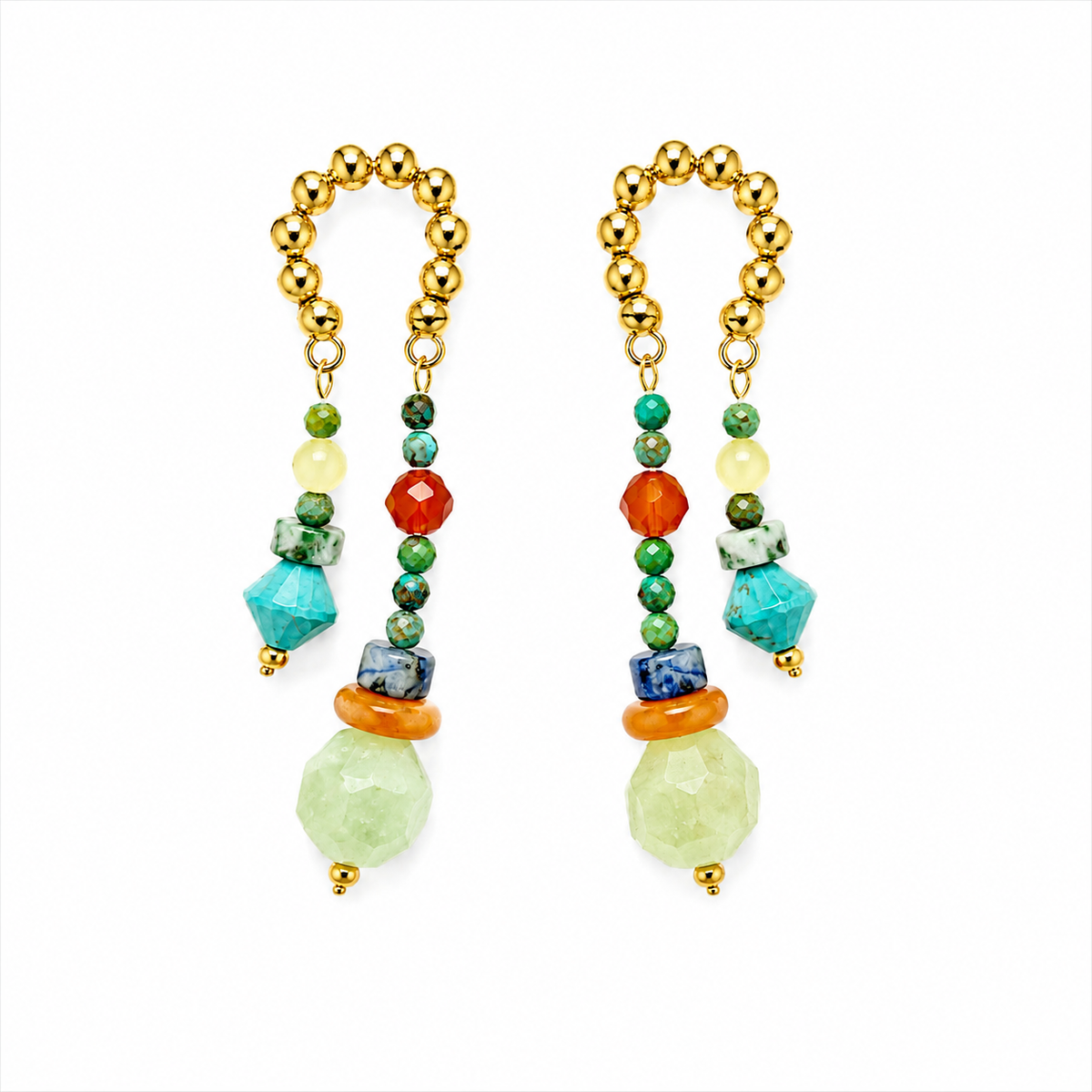 076 Multi-Beaded Earrings