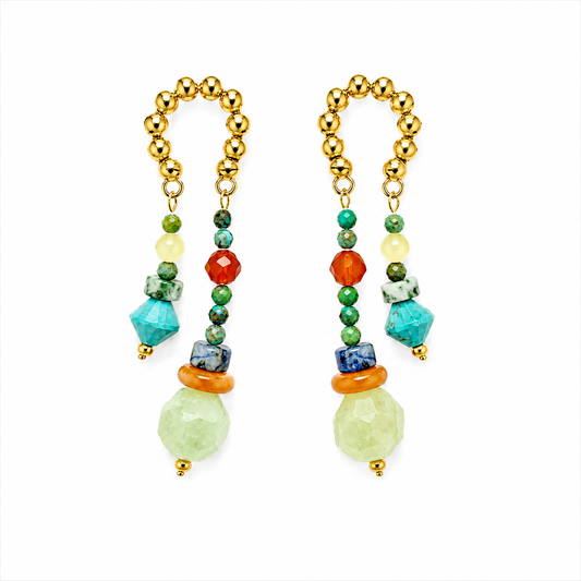 076 Multi-Beaded Earrings