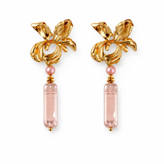 Steph Pink Pearl Statement Earrings