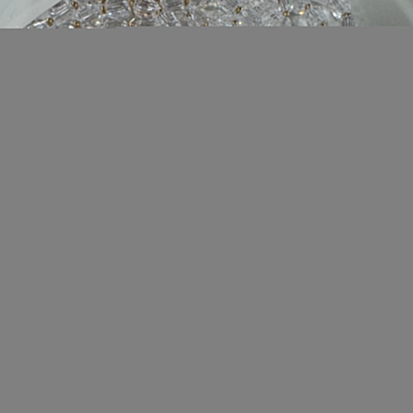 0001 (Short) Swarovski Faceted Rondelle Beaded Chocker, Clear