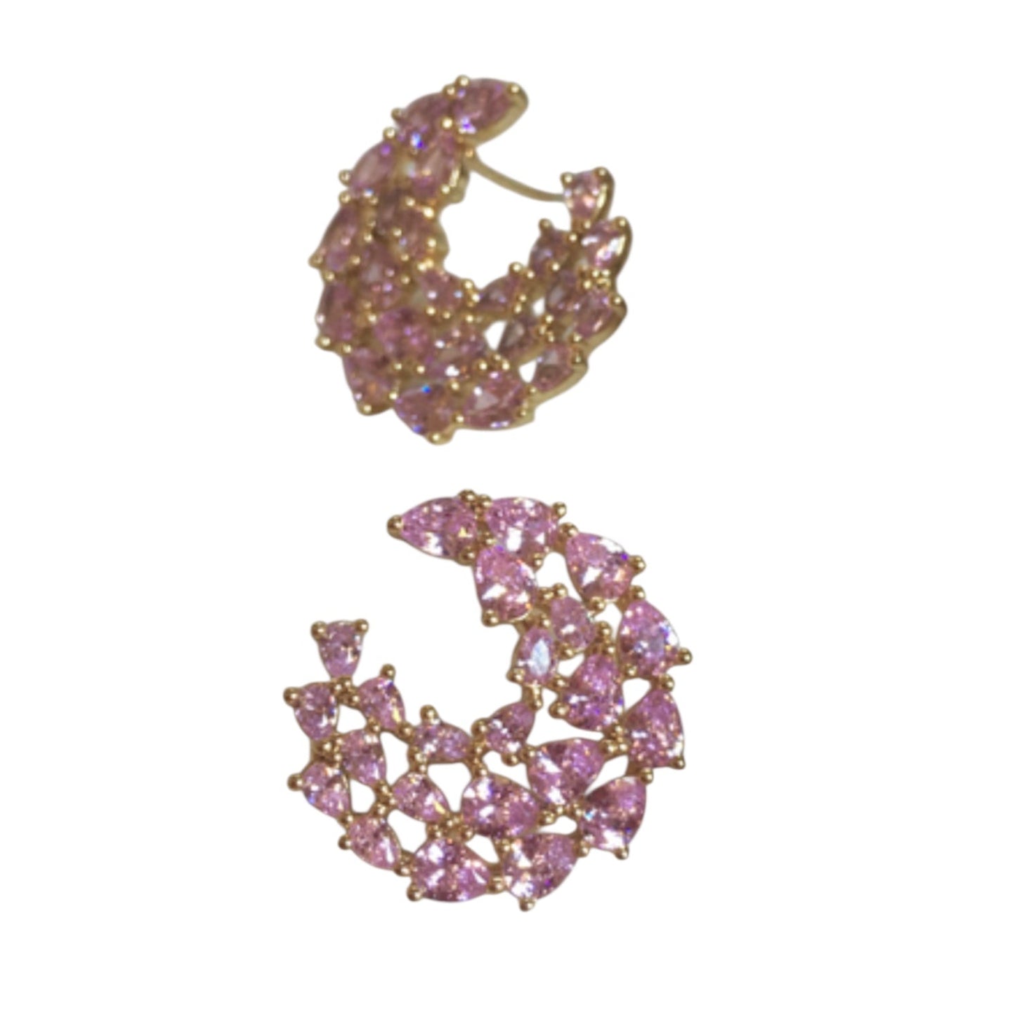 Julie Pink Moon Crystal Earrings